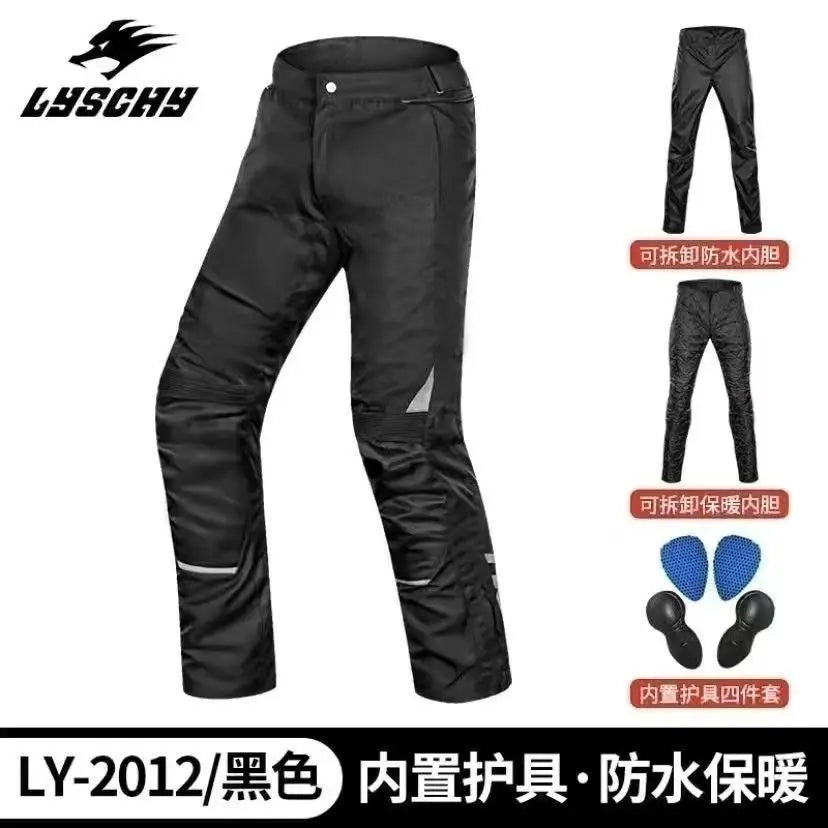 LYSCHY Motorcycle Riding Suit Rally Kit Large Size Drop-proof Waterproof Motorbike Travel Men Four Season Blouson Moto Homme