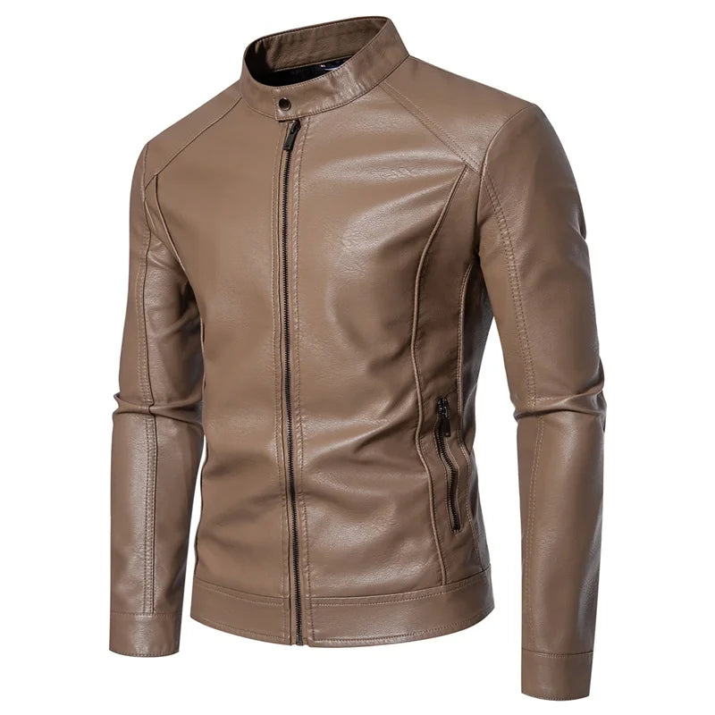 Motorcycle suit men's racing suit motorcycle suit protective equipment windproof and waterproof business casual leather jacket