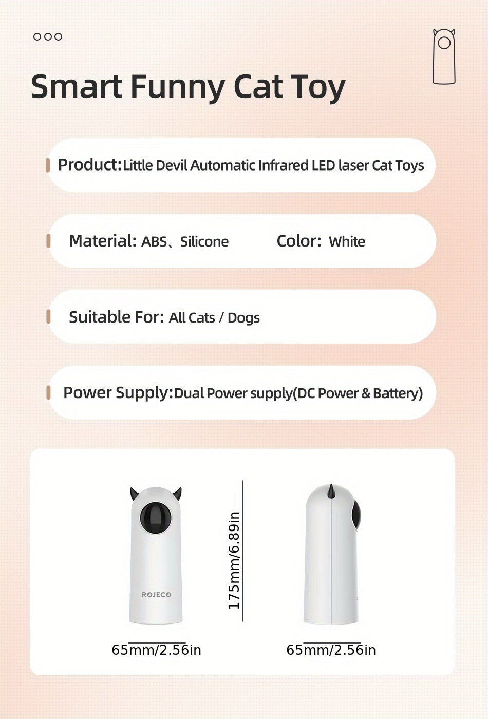 Automatic Laser Light Pet Toy - Interactive, Smart for Cats, No Battery Included