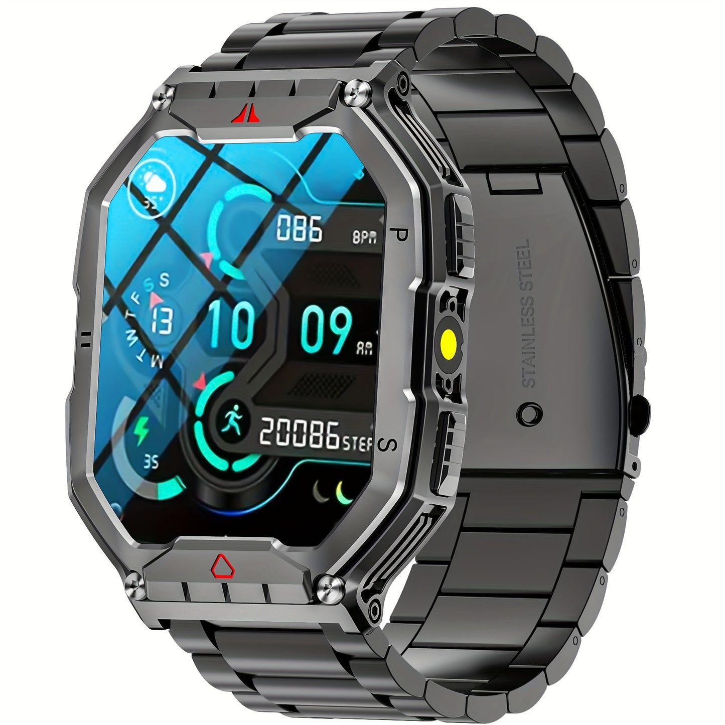 Ultra-clear Large-screen Smart Watch, Battery Life, Magnetic Charging, Hundreds Of Sports Mndreds Of Sportodes, With Flashlight, Wireless Calls, Built-in Altitude Compass, For Men And Women