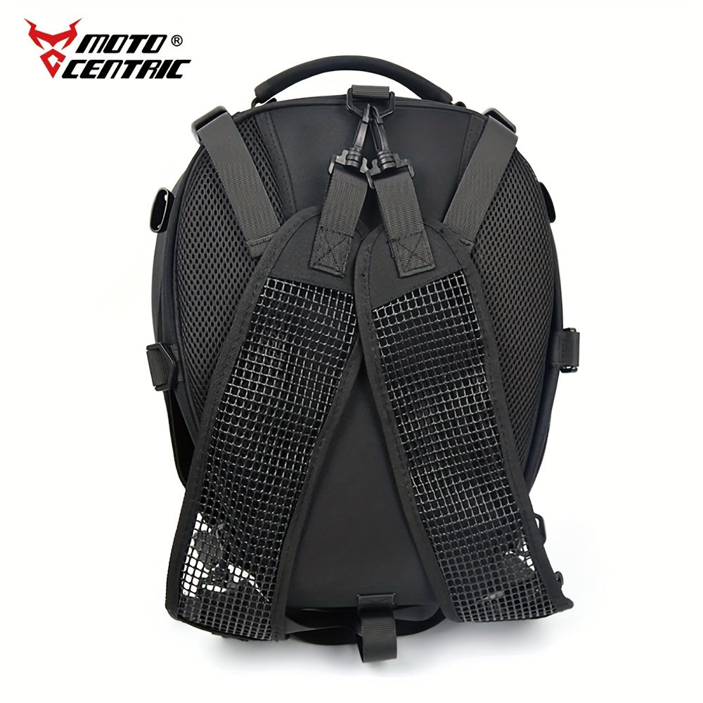 MOTOCENTRIC Waterproof Motorcycle Tail Bag Multi-functional Durable Rear Seat Bag 37L High Capacity Rider Helmet Backpack