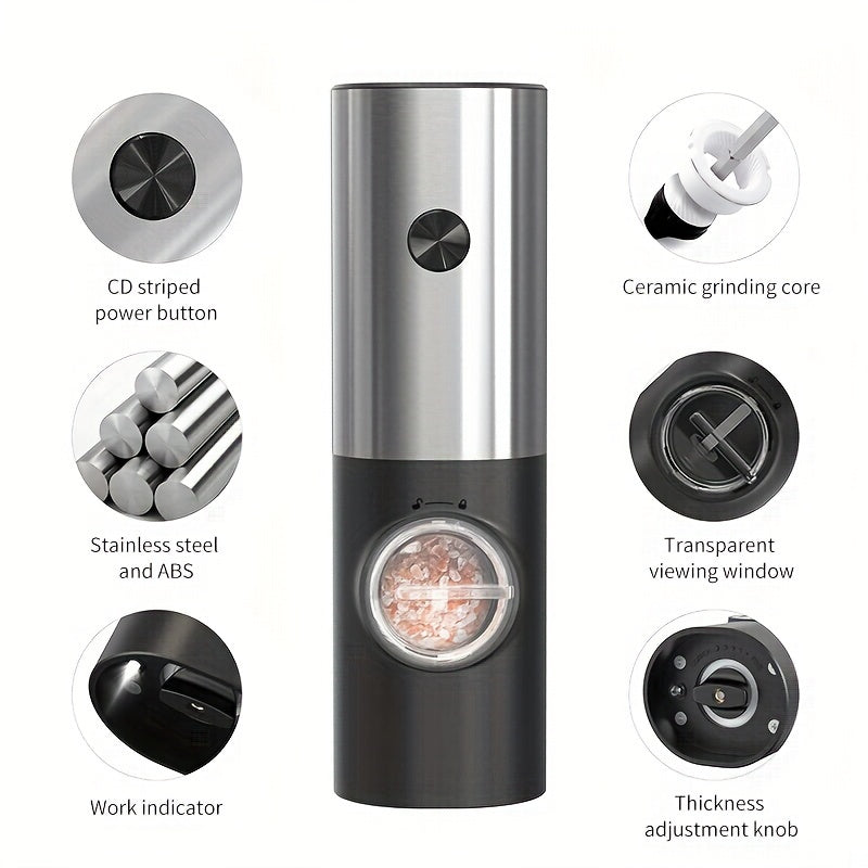 CLITON Electric Pepper Grinder, 3 in 1, Automatic Kitchen Grinder