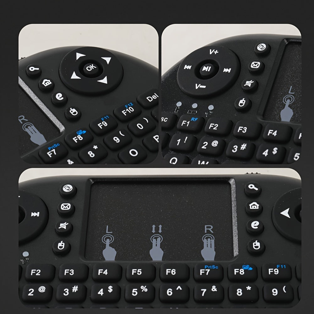 Plug & Play 2.4G Mini Wireless Keyboard With Touchpad - Ideal For Android Tv Box, For Smart Tv, Projector, Ps3, And More!