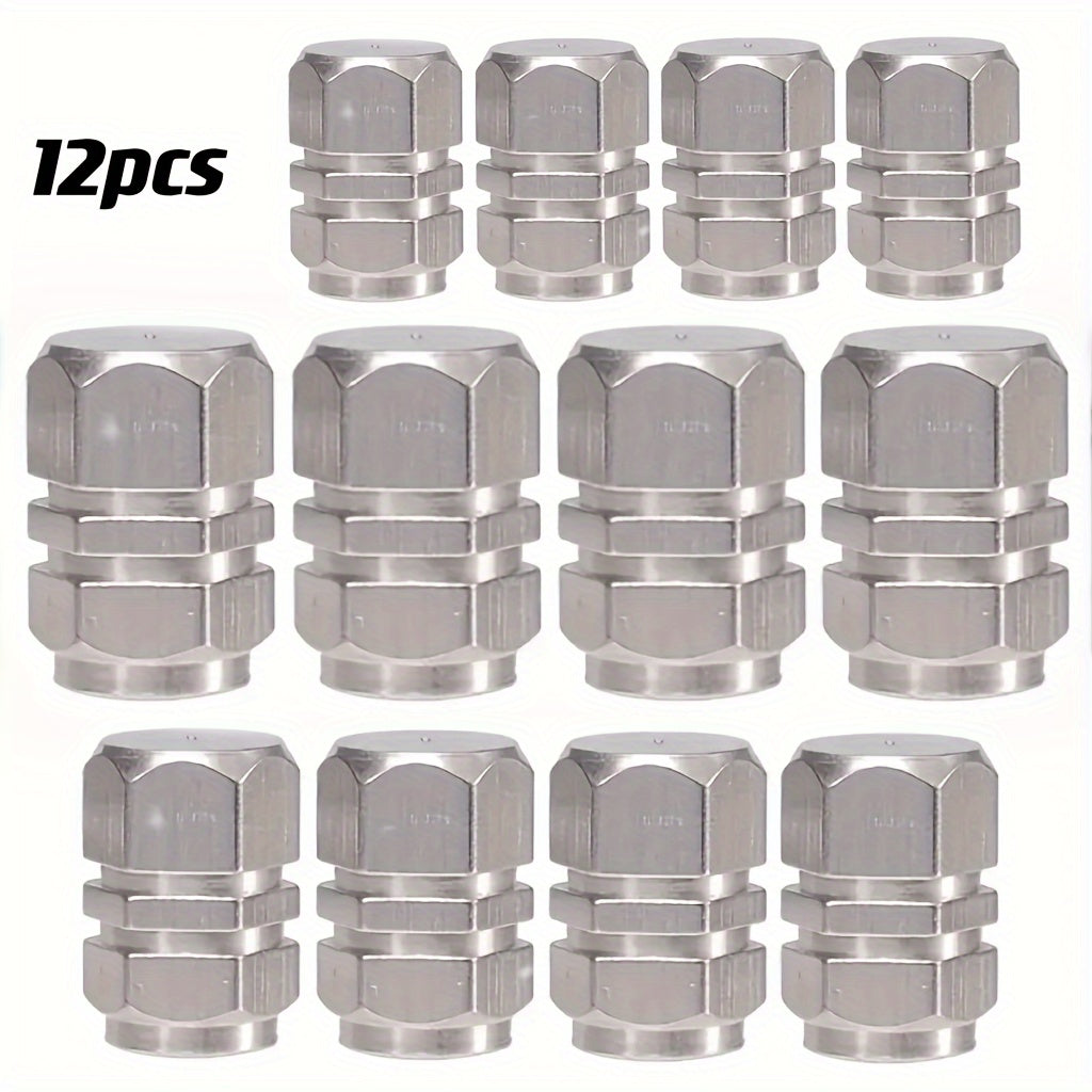 Aluminum Tire Valve Stem Caps - Durable, Dustproof, Easy to Install - 4/8/12 Pcs Fashion Accessories for Car, Motorcycle, Truck, Bicycle Valve Caps