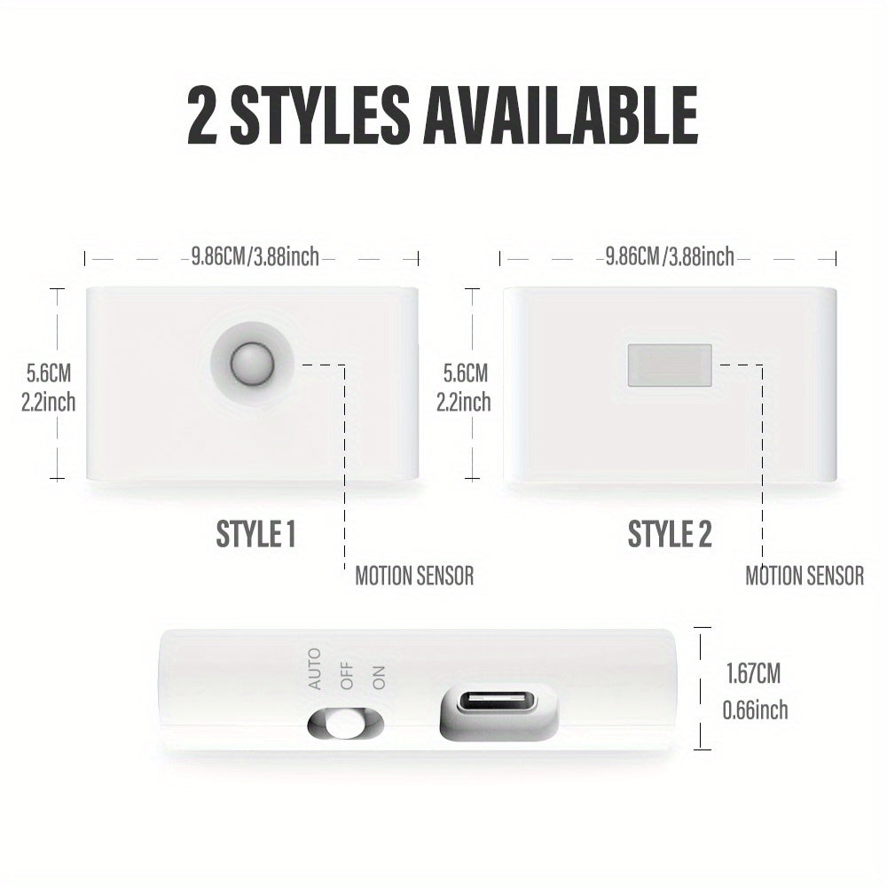 LED Smart Sensor Night Light Outdoor, Wireless USB Rechargeable Sensor Wall Light With Motion Sensor, Upper And Lower Glow To Protect Your Eyes Suitable For Outdoor Indoor, Gazebo, Patio, Bedroom, Hallway, Cabinet, Bathroom (