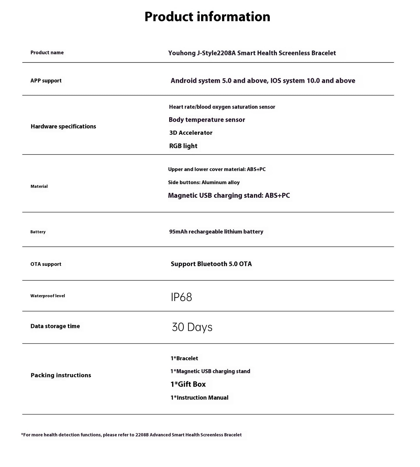 Smart Watch Smart Bracelet Sports Heart Rate