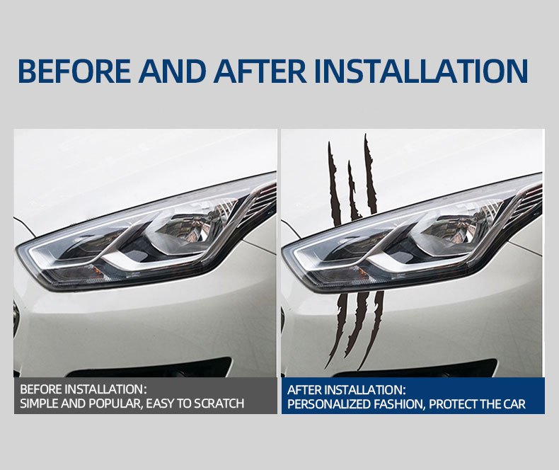 Motorcycle Car Sticker Universal Monster Claw Scratched Stripe Decal Marker Reflective Waterproof Moto Decoration Accessories