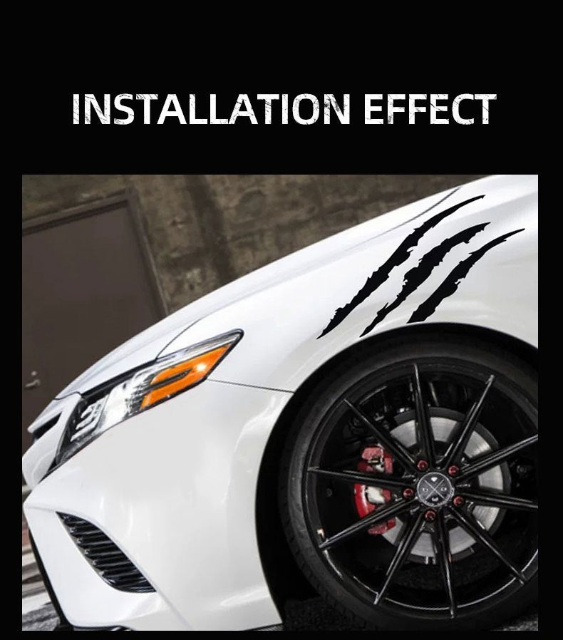 Motorcycle Car Sticker Universal Monster Claw Scratched Stripe Decal Marker Reflective Waterproof Moto Decoration Accessories