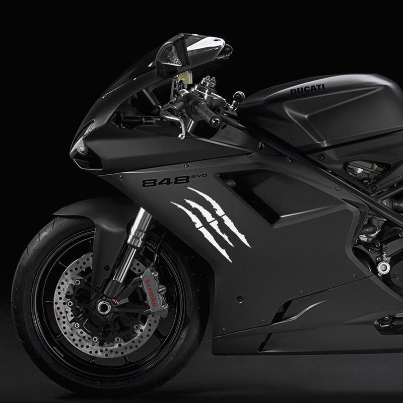 Motorcycle Car Sticker Universal Monster Claw Scratched Stripe Decal Marker Reflective Waterproof Moto Decoration Accessories