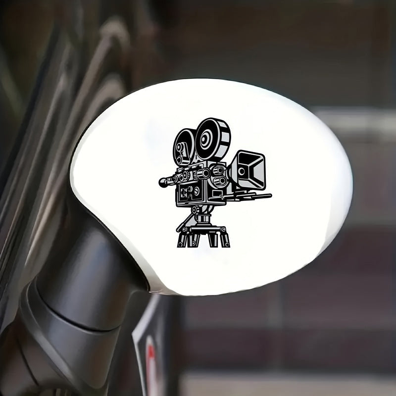 Retro Camera Wall Decal Cinema Video Film Decor Car Stickers For Laptop Water Bottle Car Truck Van SUV Motorcycle Vehicle Paint Window Decals Auto Accessories