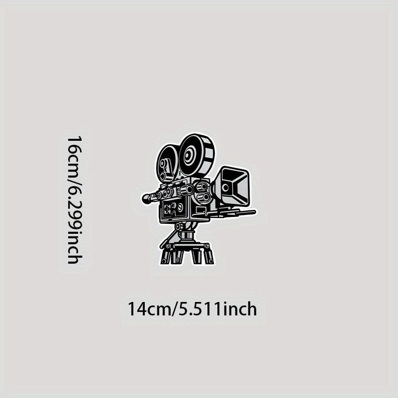 Retro Camera Wall Decal Cinema Video Film Decor Car Stickers For Laptop Water Bottle Car Truck Van SUV Motorcycle Vehicle Paint Window Decals Auto Accessories