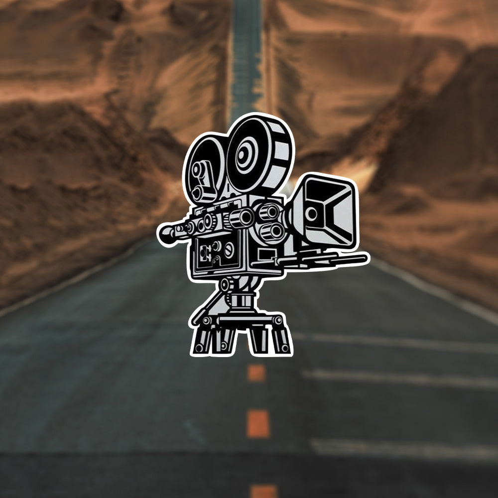 Retro Camera Wall Decal Cinema Video Film Decor Car Stickers For Laptop Water Bottle Car Truck Van SUV Motorcycle Vehicle Paint Window Decals Auto Accessories