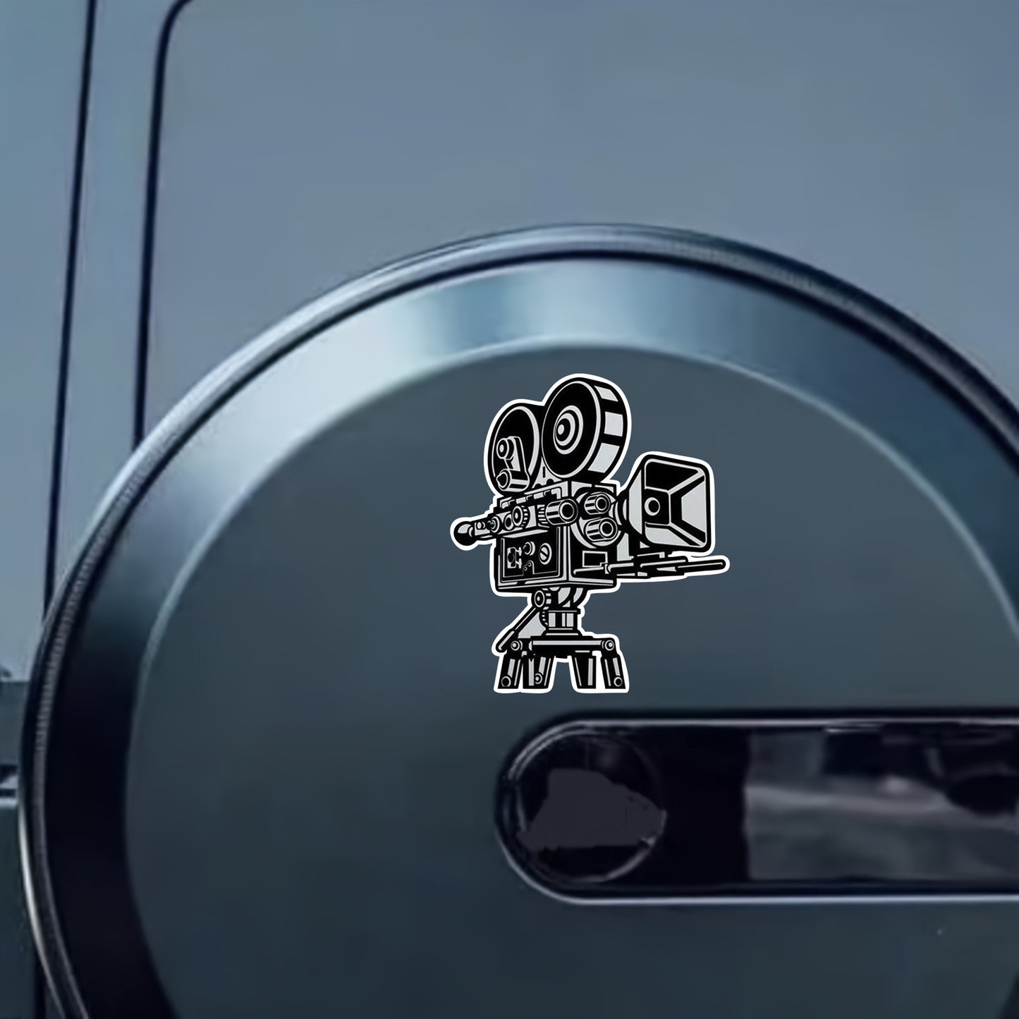 Retro Camera Wall Decal Cinema Video Film Decor Car Stickers For Laptop Water Bottle Car Truck Van SUV Motorcycle Vehicle Paint Window Decals Auto Accessories