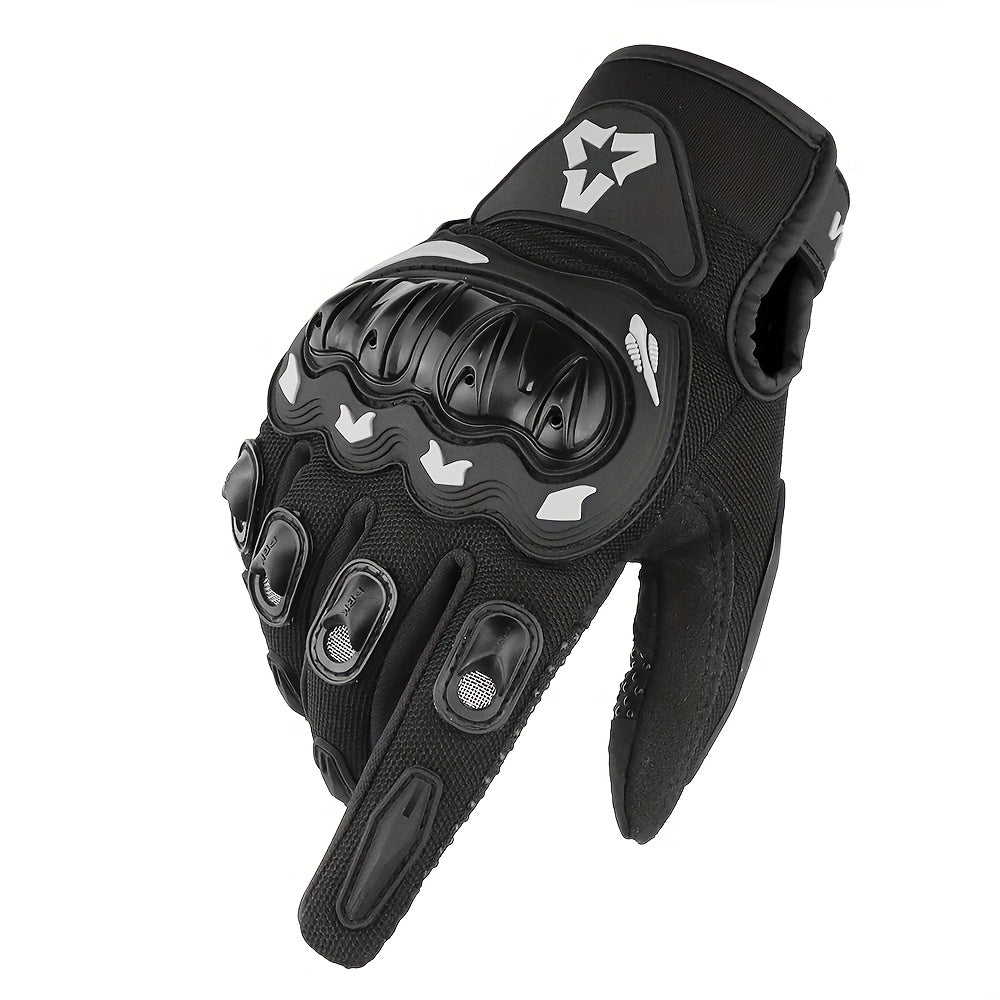 Summer Breathable Full Finger Motorcycle Gloves Non-slip Wear-resistant Motocross Racing Gloves Touch Screen for Moto Biker Gloves, Vemar