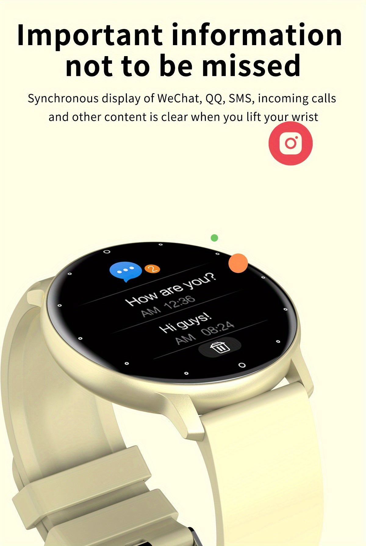 Smart Watches, Men's Sport Multifunction Waterproof Full Touch Screen Smartwatch For Android IOS