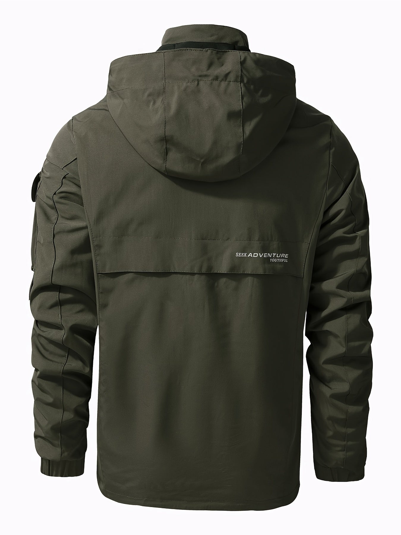 Men's New Casual Detachable Hooded Windbreaker Jacket, High Quality Polyester Bomber Coat with Multi-Pockets, Lightweight & Breathable for Outdoor Hiking, Bike Riding, and Casual Wear, 2022 Spring & Autumn Sport Jacket