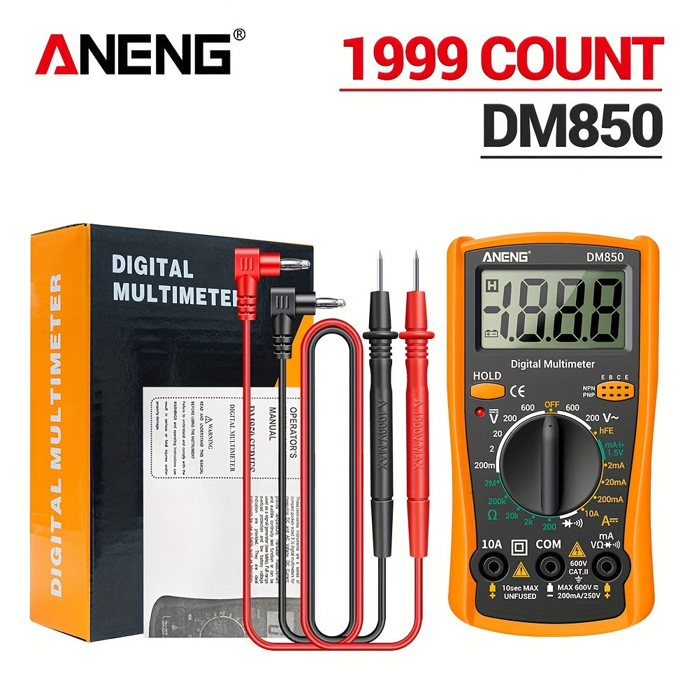 DM850 Automatic Professional Digital Multimeter 1999 Counts Auto AC/DC Voltage Tester Ohm Current Ammeter Detector Tool