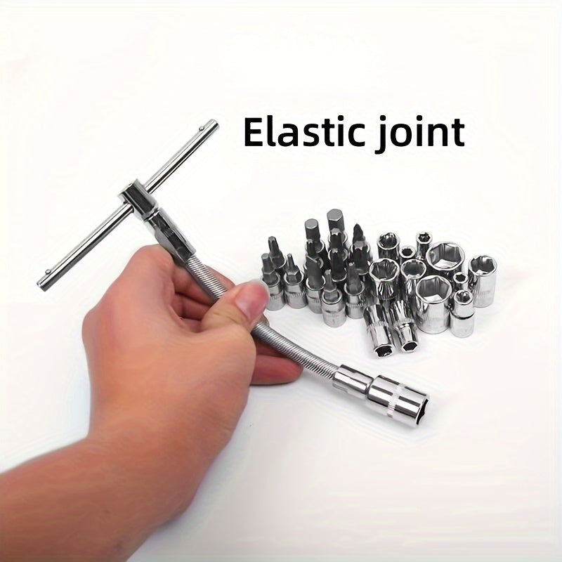 151-Piece/53-Piece Professional Automotive Tool Set with Chrome Vanadium Steel Ratcheting Wrenches and Screwdriver Kit, Suitable for Car, Motorcycle, and Bicycle Maintenance - Stainless Steel Auto Repair Tools