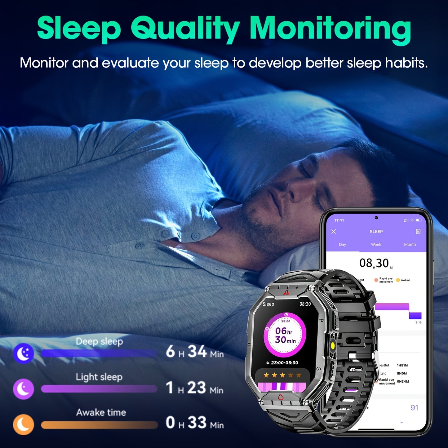 Ultra-clear Large-screen Smart Watch, Battery Life, Magnetic Charging, Hundreds Of Sports Mndreds Of Sportodes, With Flashlight, Wireless Calls, Built-in Altitude Compass, For Men And Women