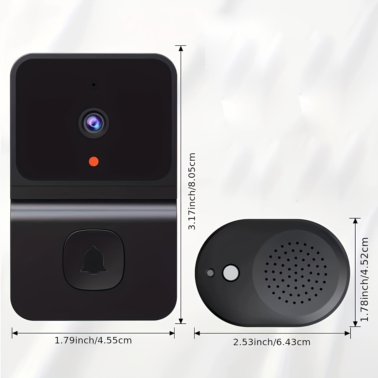 [Popular Choice] Smart WiFi Doorbell with Built-in Battery - Wireless Security Video Intercom, 2-Way Audio, Night Vision, USB Rechargeable, Low Power Consumption, Supports 2.4G Wifi