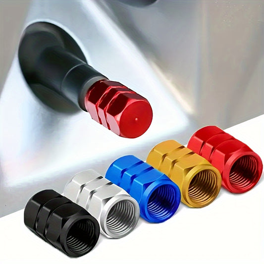 Aluminum Tire Valve Stem Caps - Durable, Dustproof, Easy to Install - 4/8/12 Pcs Fashion Accessories for Car, Motorcycle, Truck, Bicycle Valve Caps