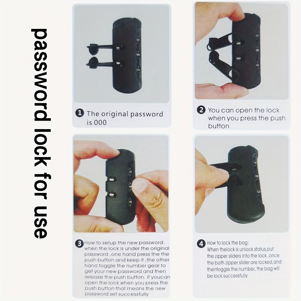 A Simple Crossbody Bag for Women, Featuring a Motorcycle Style And a Shoulder Strap with a Combination Lock.