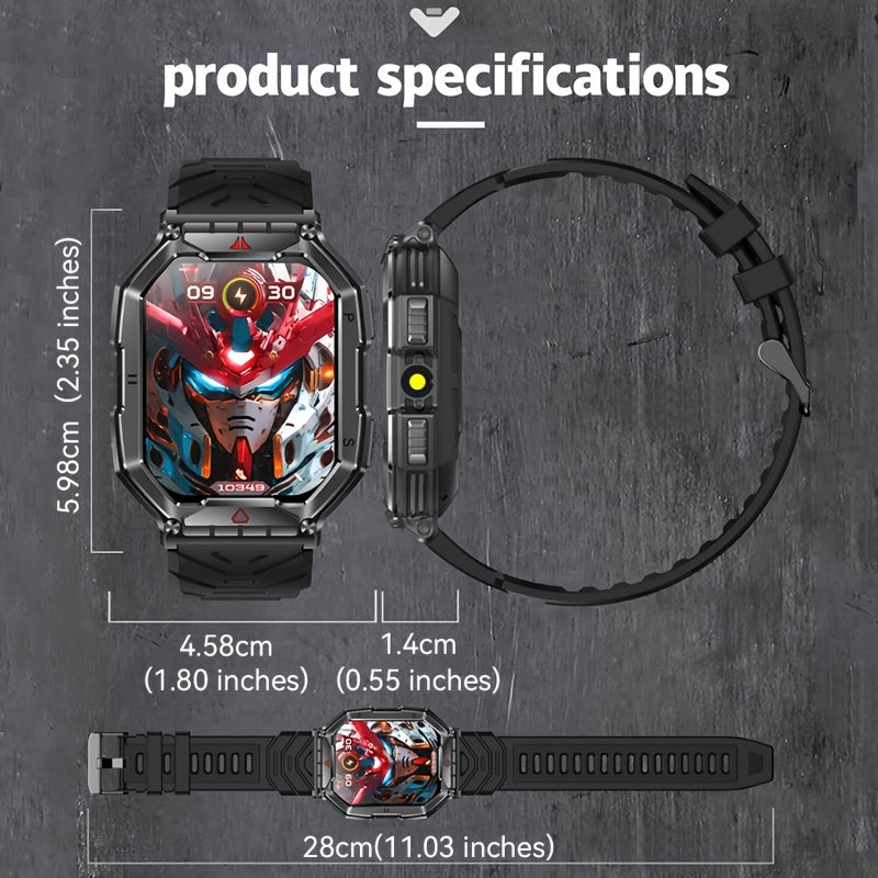 Ultra-clear Large-screen Smart Watch, Battery Life, Magnetic Charging, Hundreds Of Sports Mndreds Of Sportodes, With Flashlight, Wireless Calls, Built-in Altitude Compass, For Men And Women