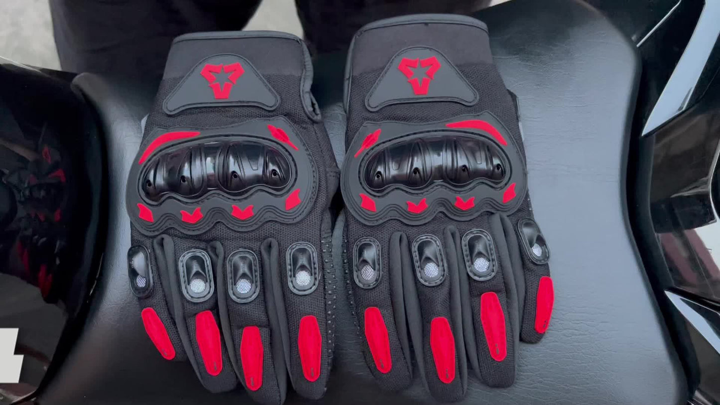 Summer Breathable Full Finger Motorcycle Gloves Non-slip Wear-resistant Motocross Racing Gloves Touch Screen for Moto Biker Gloves, Vemar