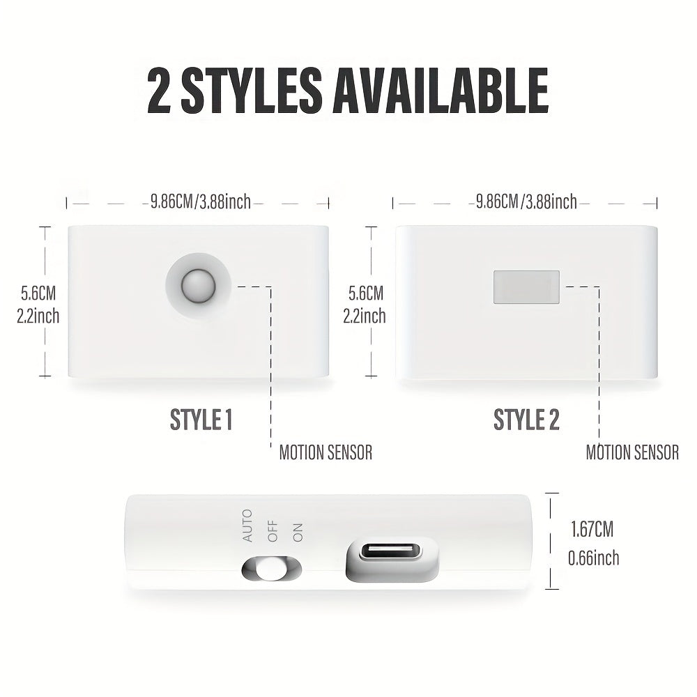 LED Smart Sensor Night Light Outdoor, Wireless USB Rechargeable Sensor Wall Light With Motion Sensor, Upper And Lower Glow To Protect Your Eyes Suitable For Outdoor Indoor, Gazebo, Patio, Bedroom, Hallway, Cabinet, Bathroom (