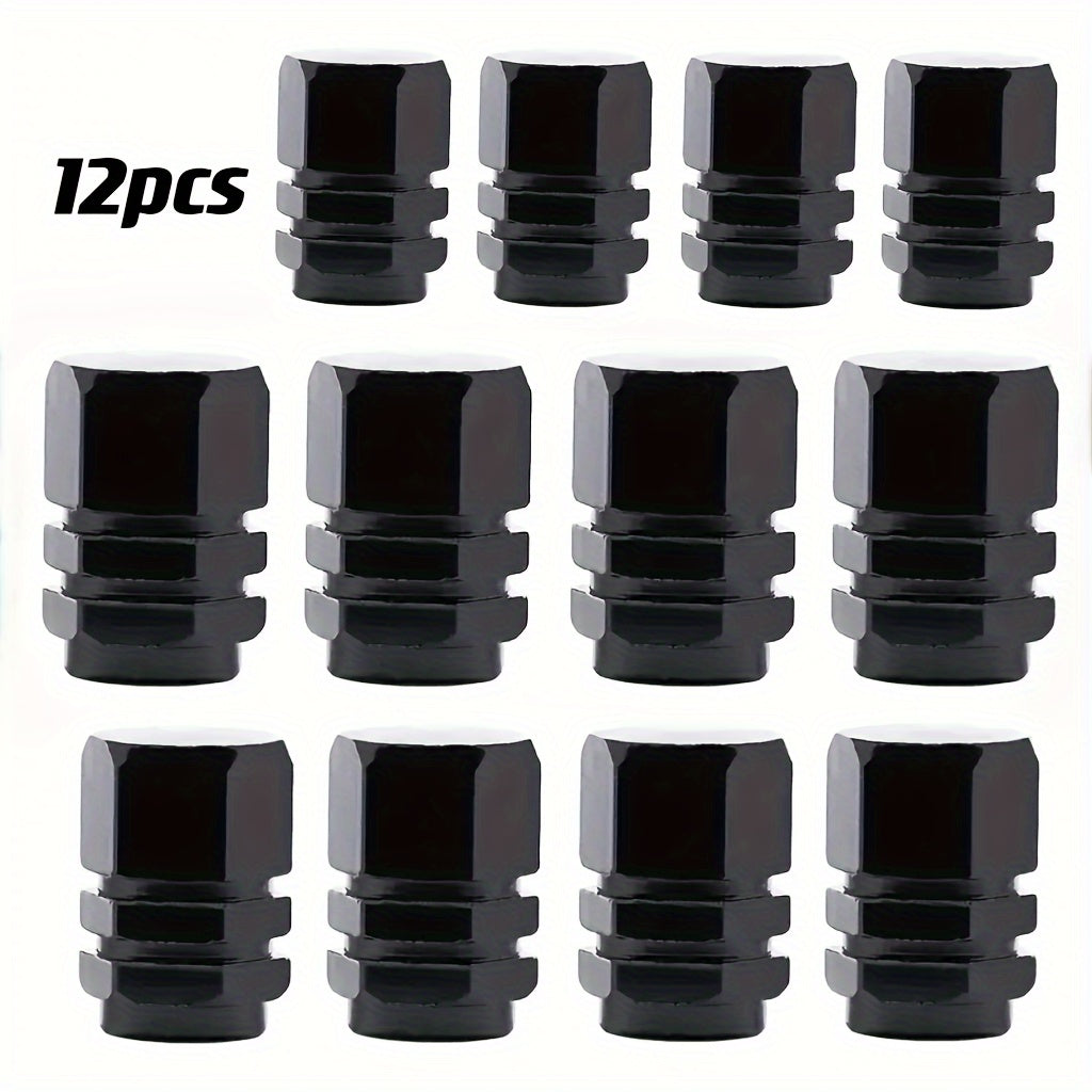Aluminum Tire Valve Stem Caps - Durable, Dustproof, Easy to Install - 4/8/12 Pcs Fashion Accessories for Car, Motorcycle, Truck, Bicycle Valve Caps