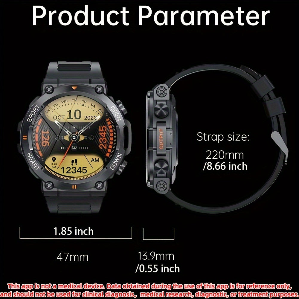 SENBONO Round Smart Watch With 3.53cm Screen Wireless Dial Answer Call Watch, Activity Fitness Watch 400mAh Outdoor Sports Smartwatch Men Women For IPhone/Android