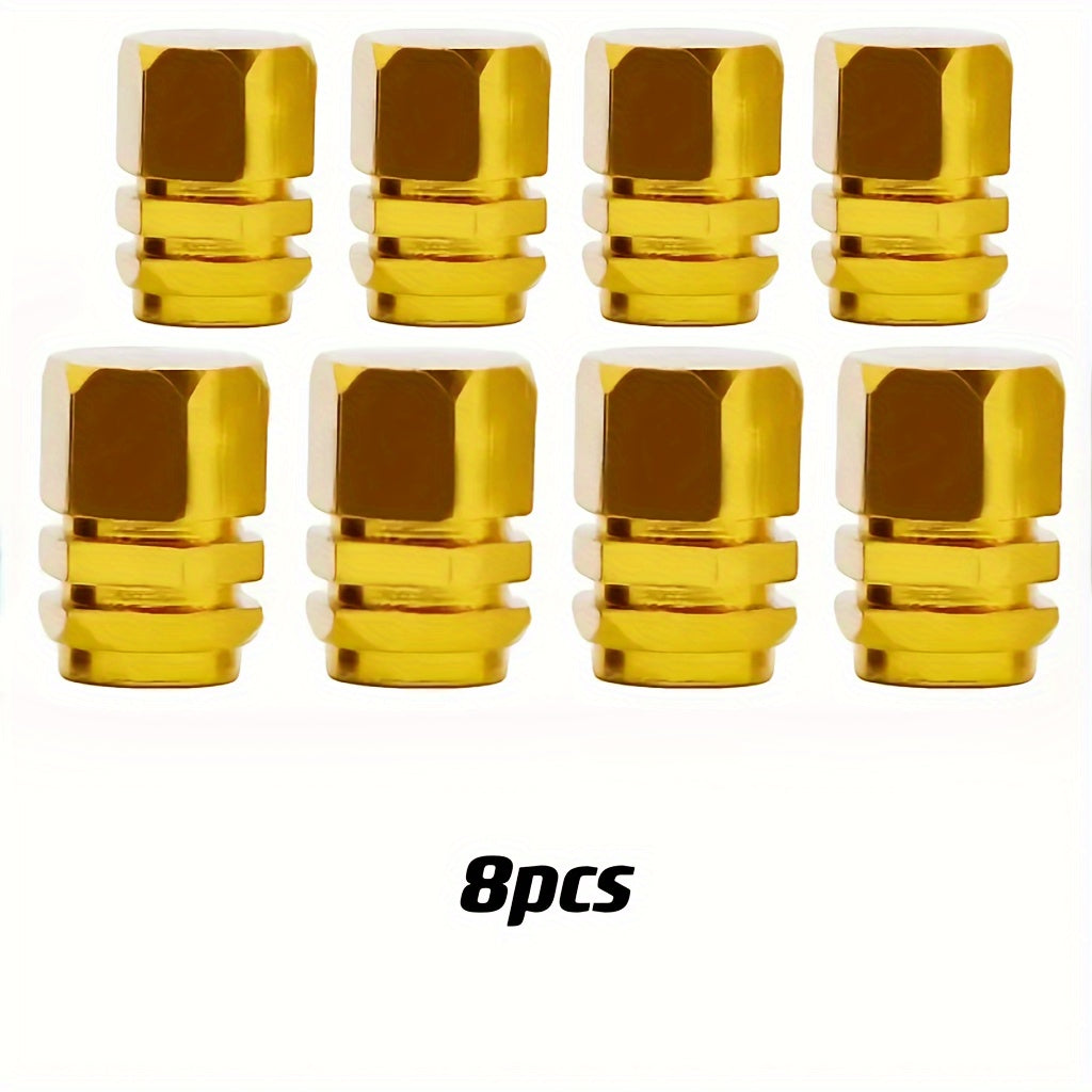 Aluminum Tire Valve Stem Caps - Durable, Dustproof, Easy to Install - 4/8/12 Pcs Fashion Accessories for Car, Motorcycle, Truck, Bicycle Valve Caps