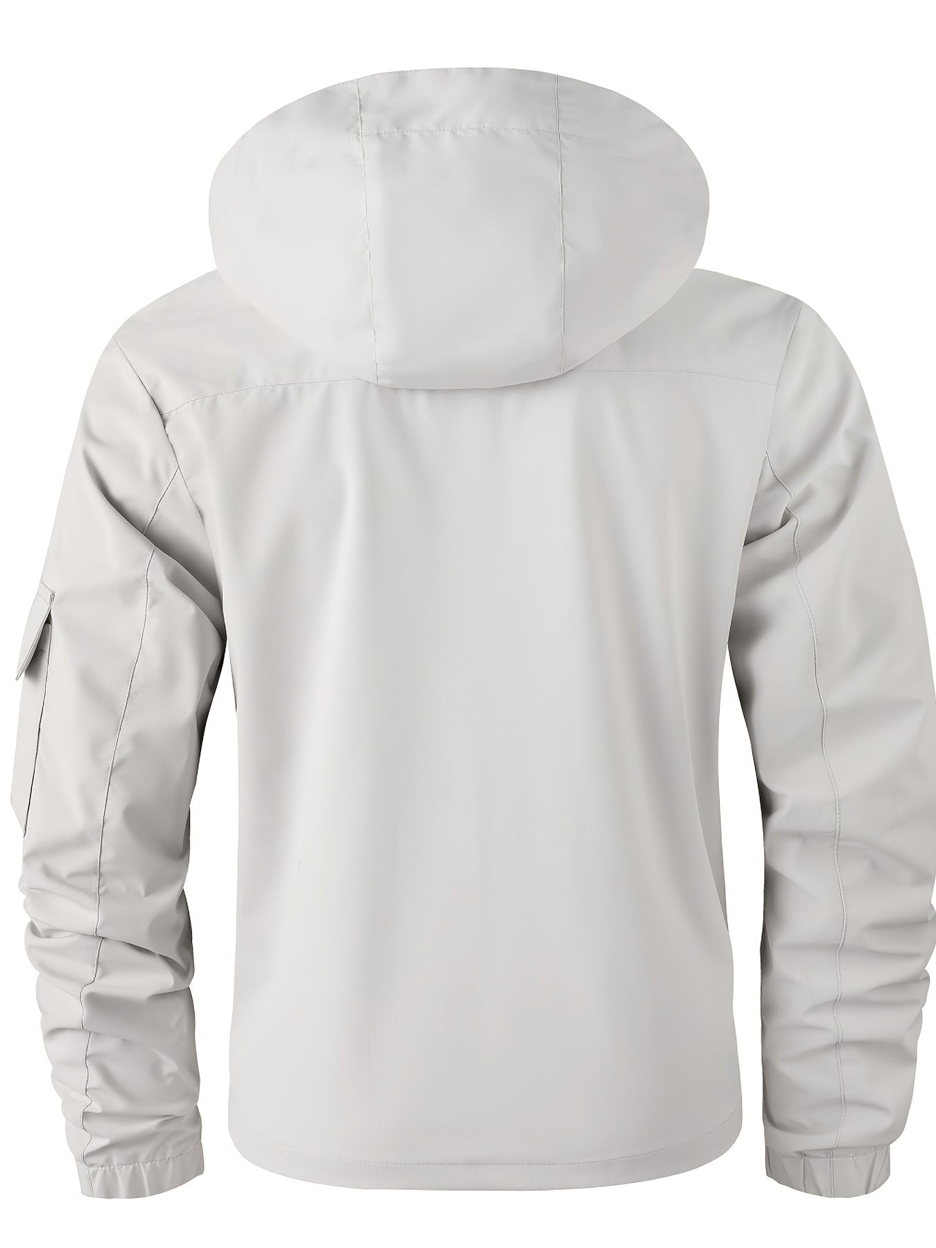 Men's Lightweight Windbreaker Jacket - Casual Zip-Up Bomber Coat with Pockets, Polyester, Machine Washable - Perfect for Spring & Autumn Outdoor Activities