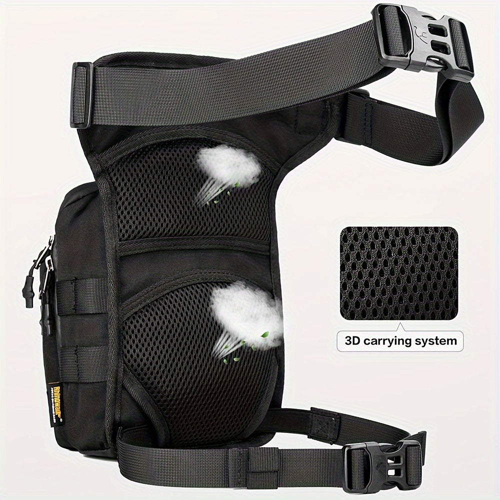 Black Motorcycle Drop Leg Bag Motor Waist Bag 3L Thigh Belt Hip Bum Motorbike Cycling Outdoor Riding Hiking Climbing Travel Cell/Mobile Phone Purse Fanny Pack Bag Multifunction Chest Bag Shoulder Bag