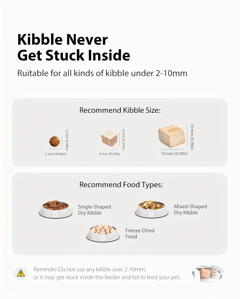 IMIPAW 3L Smart WiFi Pet Feeder - Automatic Cat & Dog Food Dispenser with App Control, Up to 20 Meals per Day, USB-Powered