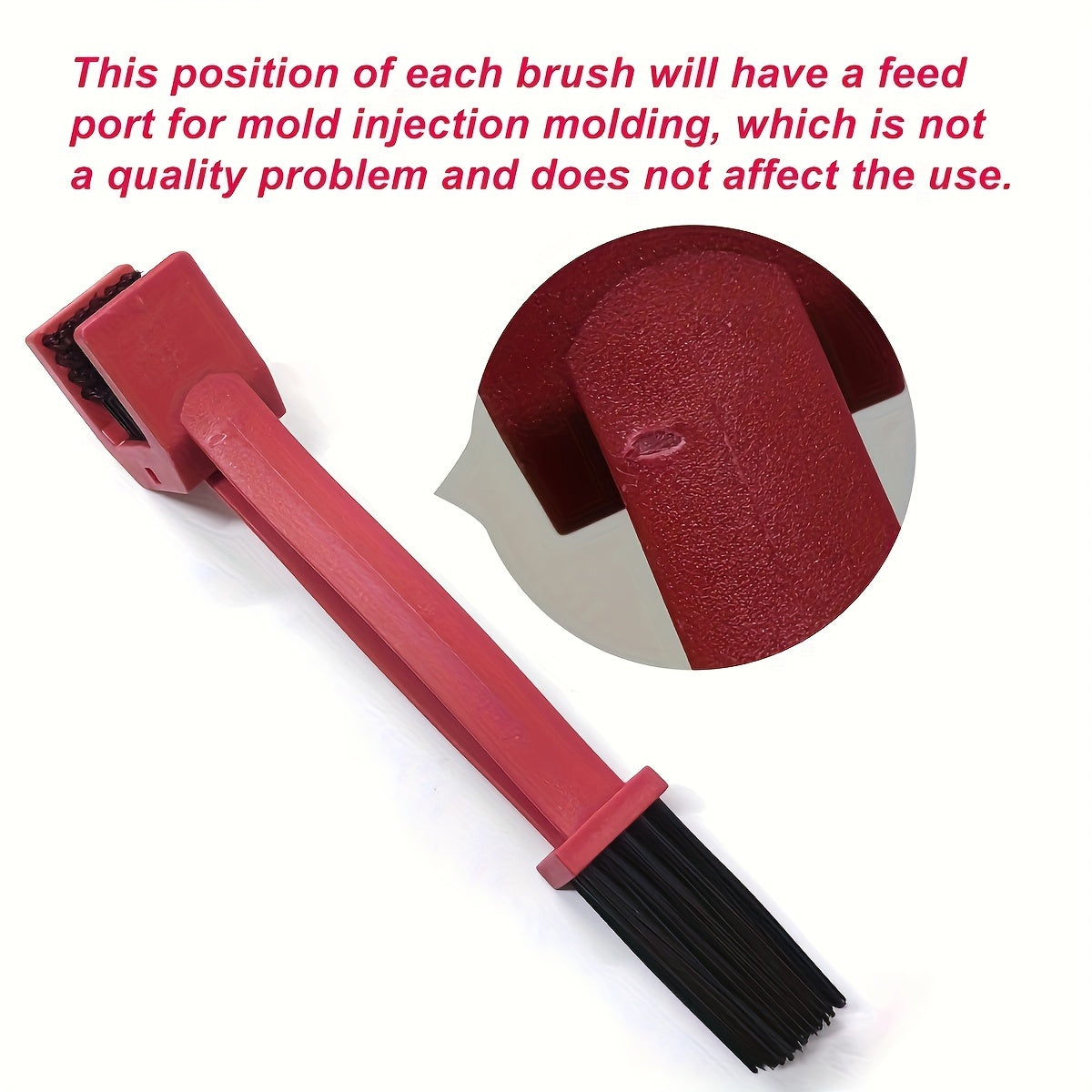1pc Red Bicycle Chain Brush: Get Your Chain Cleaned Quickly and Easily with this Three-Sided Motorcycle Square Head Brush!