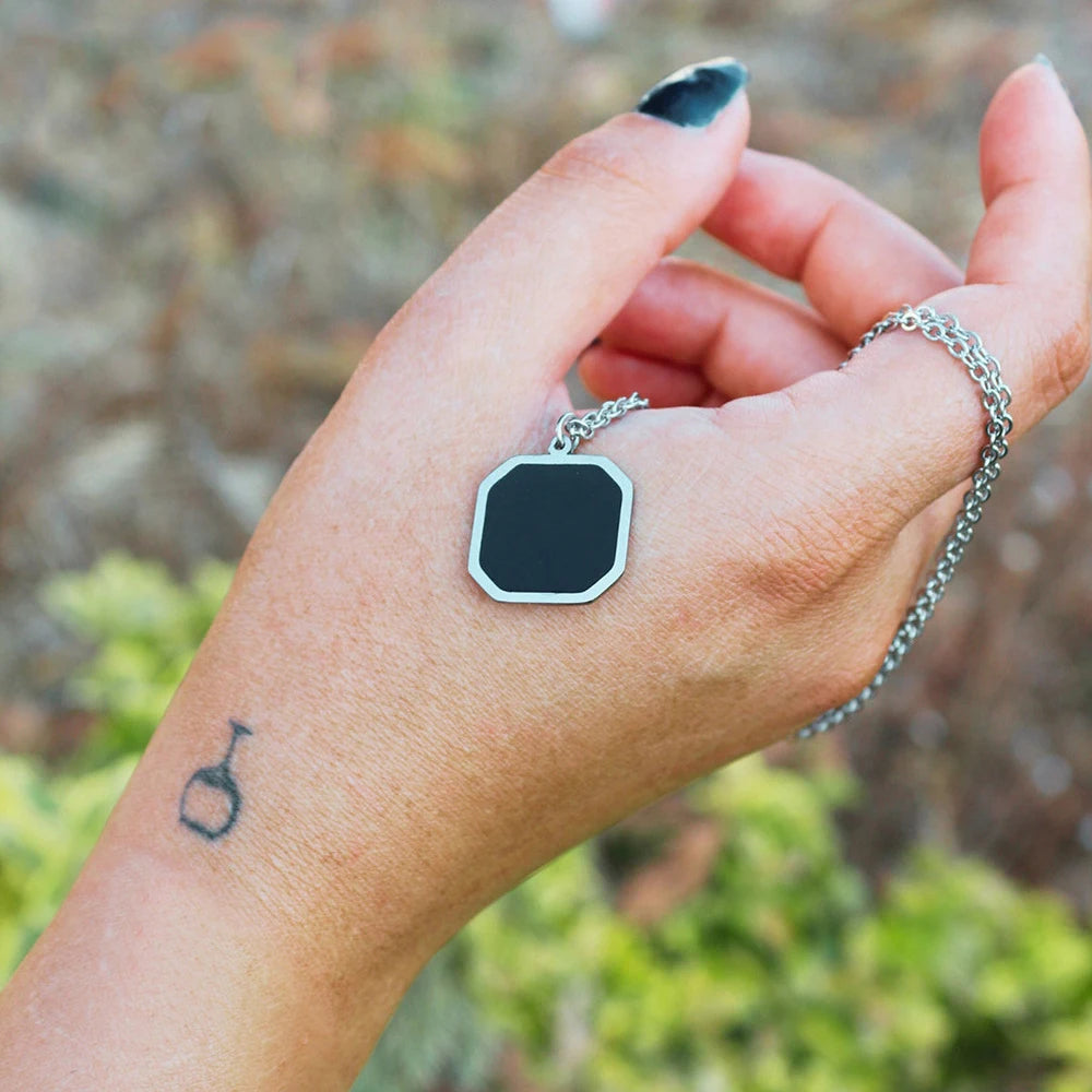 Custom Photo Necklace with Hidden Picture Heat Activated Temperature Change Magic Necklace Gift Jewelry