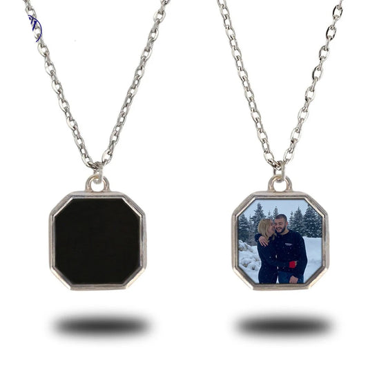 Custom Photo Necklace with Hidden Picture Heat Activated Temperature Change Magic Necklace Gift Jewelry