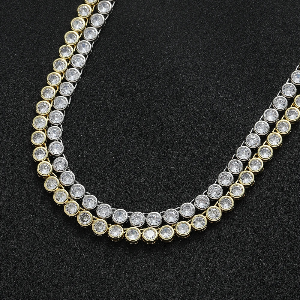 BC249 3MM 4MM 5MM Men and Women Tennis Chain Necklace Fashion Jewelry