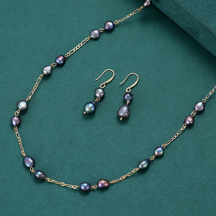 Hawaii Ladies Jewelry Freshwater Pearl 18K Gold Necklace Earrings Pendant Jewelry Wholesale