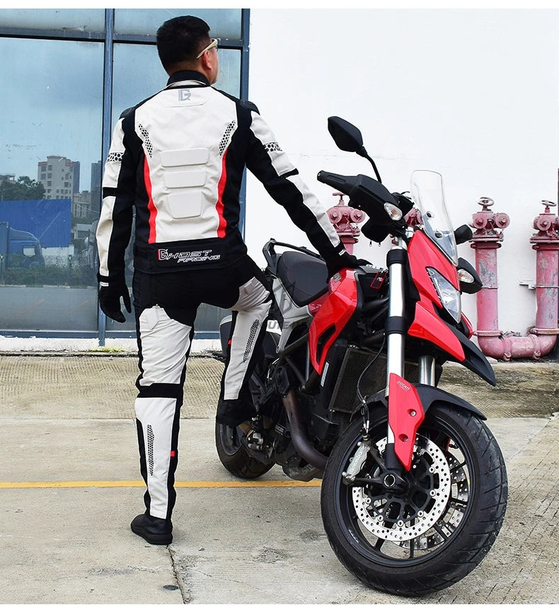 GHOST RACING Motorcycle Jacket Protective Gear Motorbike Riding moto jacket Waterproof windproof Moto Clothing Motorcycle Suits