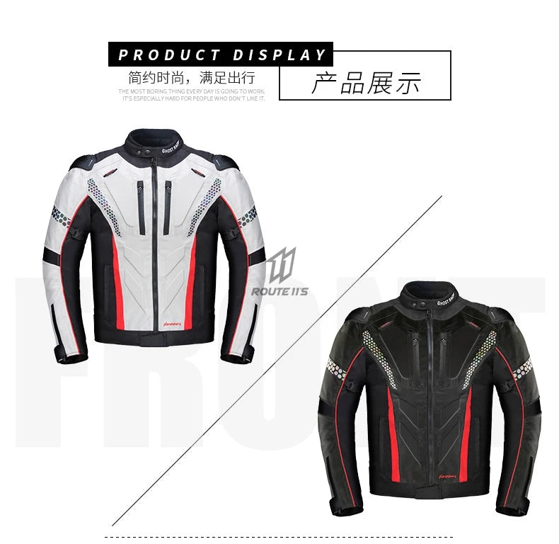 GHOST RACING Motorcycle Jacket Protective Gear Motorbike Riding moto jacket Waterproof windproof Moto Clothing Motorcycle Suits