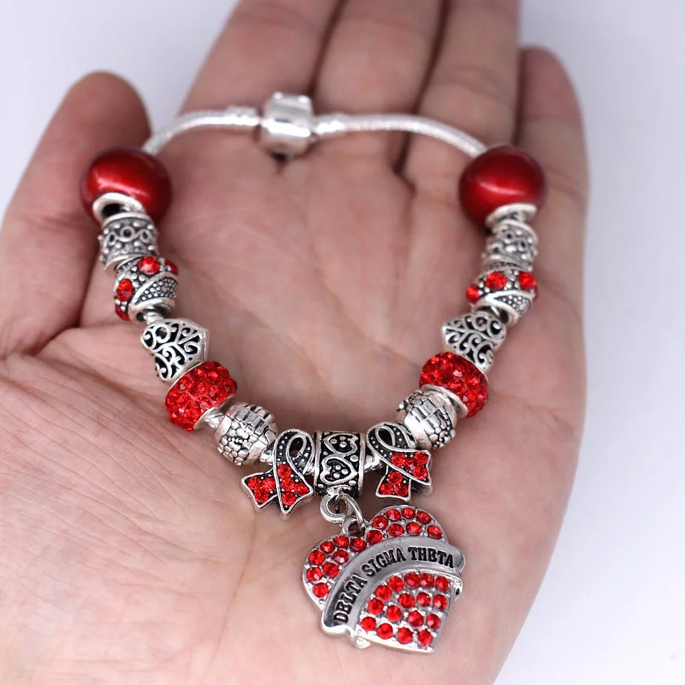 Fashion Metal Sparking Rhinestone Social 1920 Club Greek Letter Zeta Phi Beta Necklace Sorority Jewelry for Finer Women