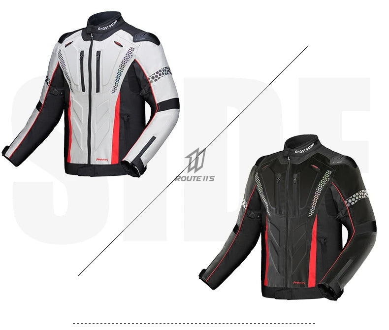 GHOST RACING Motorcycle Jacket Protective Gear Motorbike Riding moto jacket Waterproof windproof Moto Clothing Motorcycle Suits