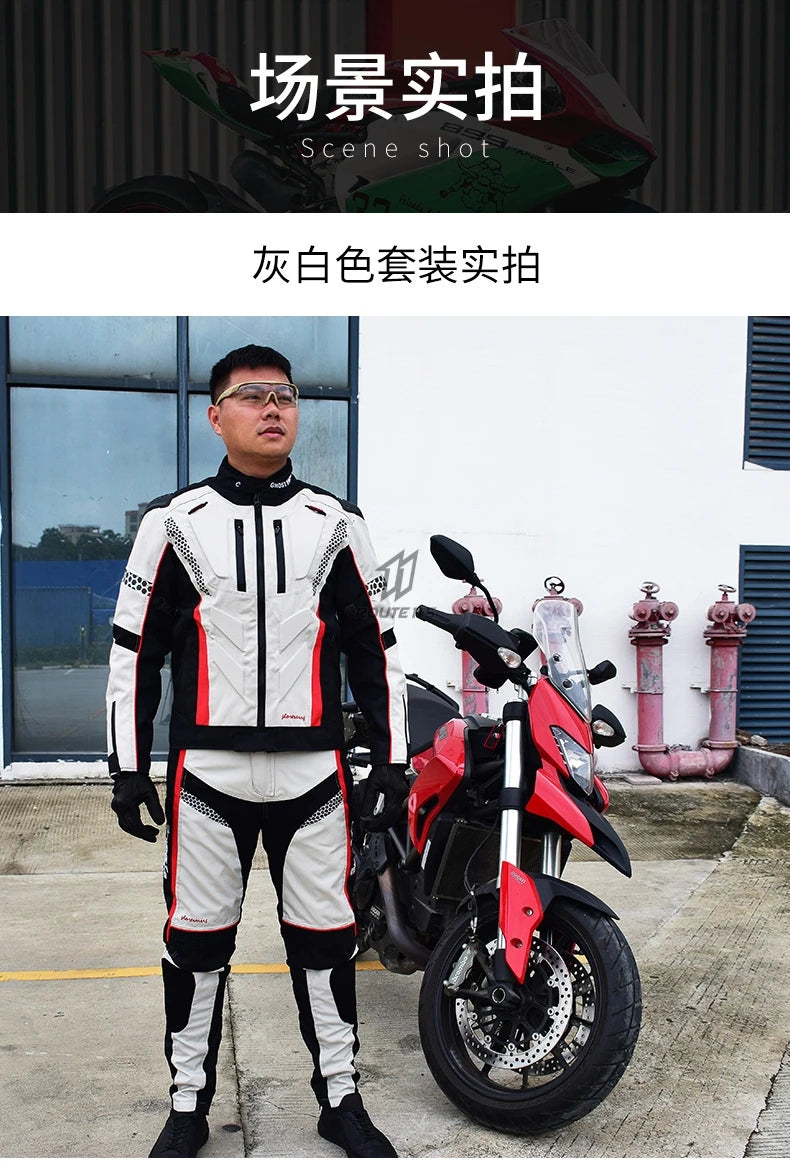 GHOST RACING Motorcycle Jacket Protective Gear Motorbike Riding moto jacket Waterproof windproof Moto Clothing Motorcycle Suits