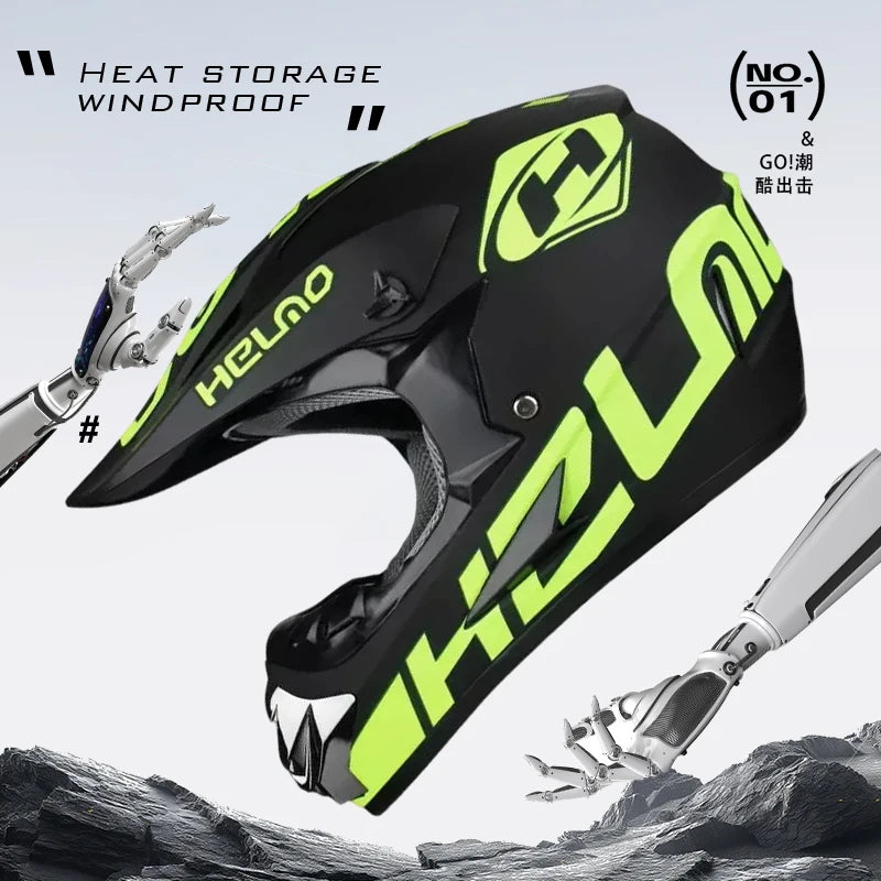 Motocross Off-road Motorcycle Child Full Helmet Children Helmets Casco Moto Off-road Protective Cycling Casque For Motobike Men