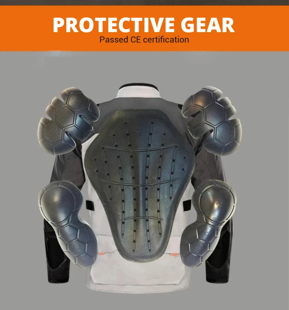 Motorcycle Jacket Pants Suit Men Cold-proof Waterproof Winter Motorbike Riding Moto Jacket Protective Gear Armor Clothing