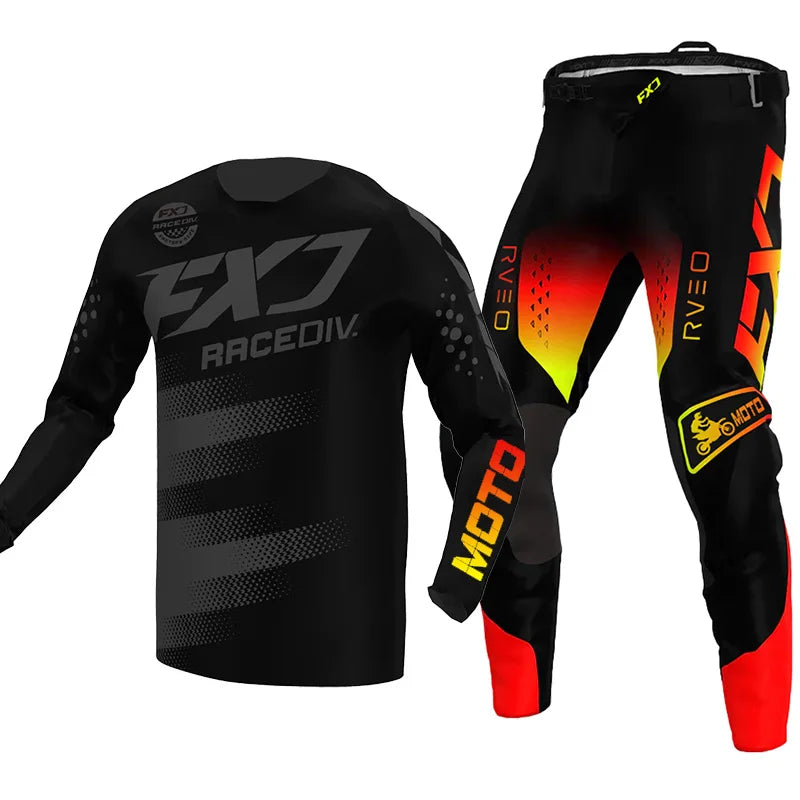 Enduro suit Motocross Jersey Pant Kits Off-road pink yellow blue mx mtb cross Motorcycle Mens Kits Women's white green red black
