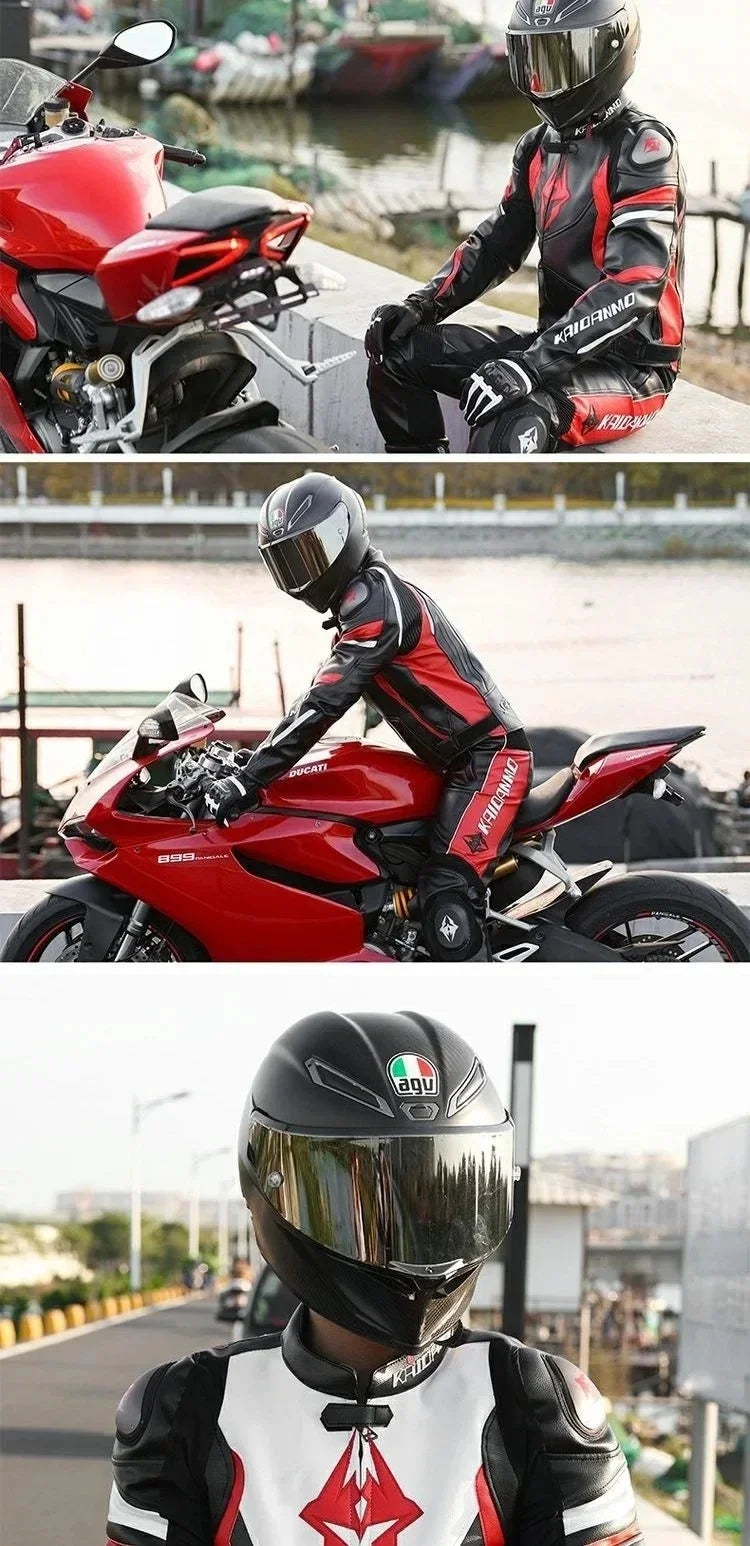 Motorcycle Jacket Male Waterproof Winter Warm Racing Suit Motorcycle Female Windproof Rain and Fall Leather Set