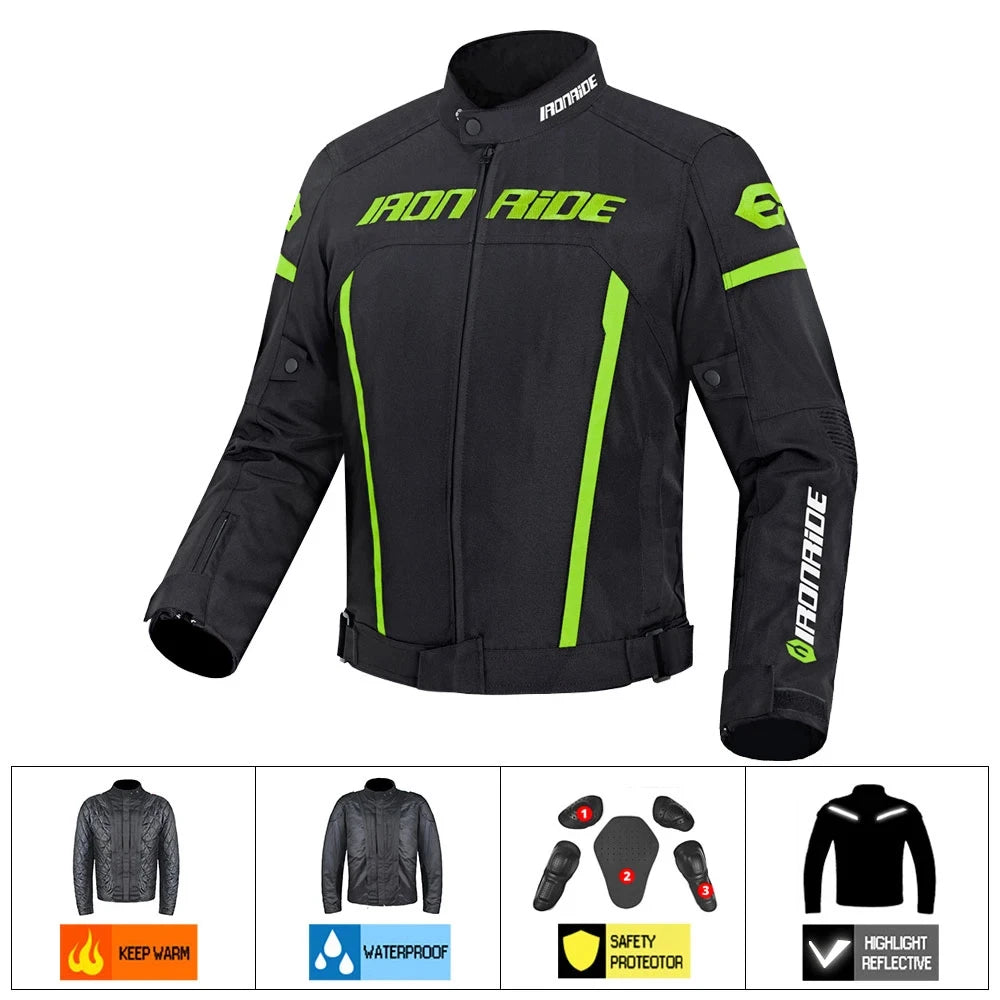 Waterproof Motorcycle Jackets Moto Jacket Pants Suit Motor Jacket For Men Women Interior Detachable Moto Clothes Keep Warm